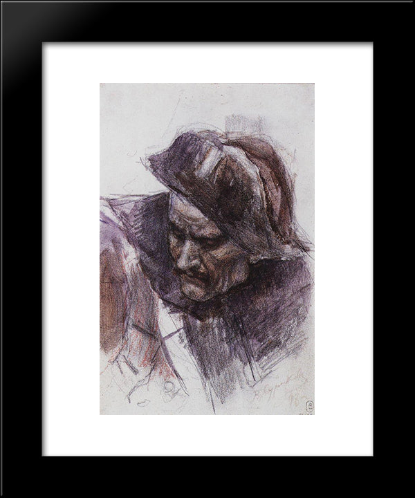 Soldier 20x24 Black Modern Wood Framed Art Print Poster by Surikov, Vasily