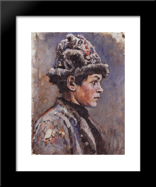 Thoughtful Teenager 20x24 Black Modern Wood Framed Art Print Poster by Surikov, Vasily