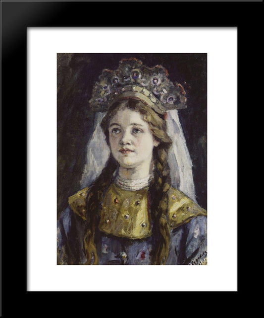 Tsarevna 20x24 Black Modern Wood Framed Art Print Poster by Surikov, Vasily