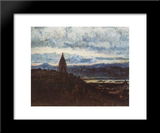 View Of Krasnoyarsk 20x24 Black Modern Wood Framed Art Print Poster by Surikov, Vasily