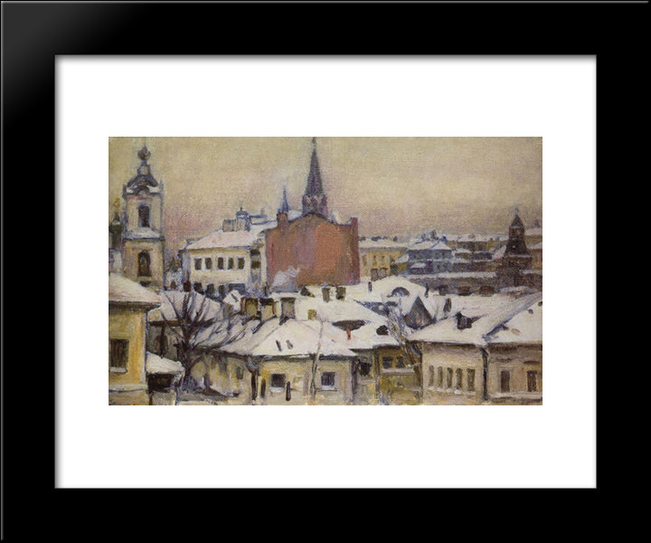 View Of Kremlin 20x24 Black Modern Wood Framed Art Print Poster by Surikov, Vasily