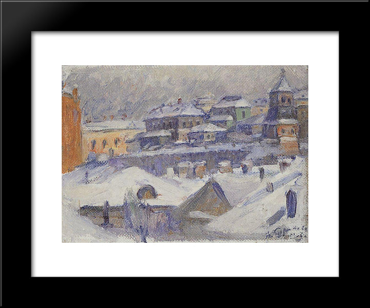 View Of Moscow 20x24 Black Modern Wood Framed Art Print Poster by Surikov, Vasily