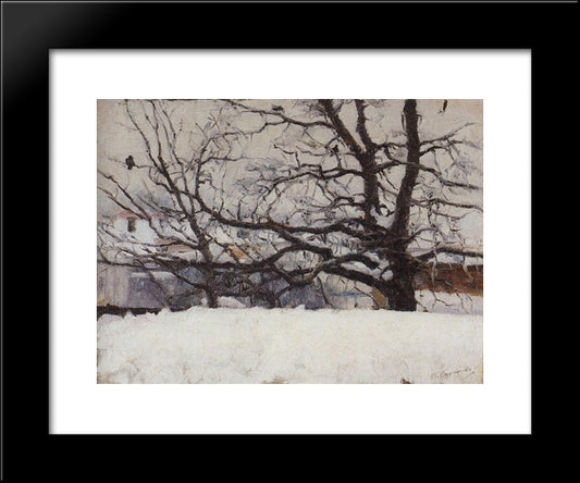 Winter In Moscow 20x24 Black Modern Wood Framed Art Print Poster by Surikov, Vasily