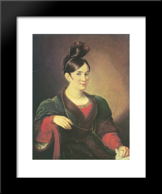 Kiseleva 20x24 Black Modern Wood Framed Art Print Poster by Tropinin, Vasily