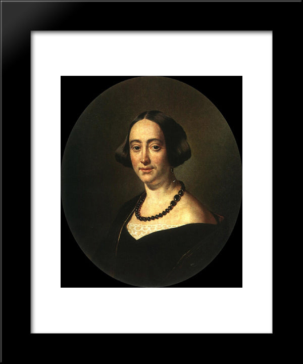 Mazurin Elizabeth Vladimirona 20x24 Black Modern Wood Framed Art Print Poster by Tropinin, Vasily