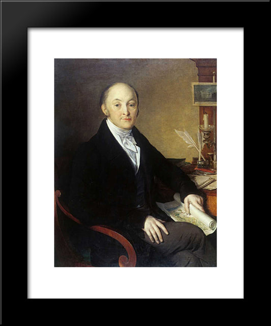 Mikhail Mikhailovich Speransky 20x24 Black Modern Wood Framed Art Print Poster by Tropinin, Vasily