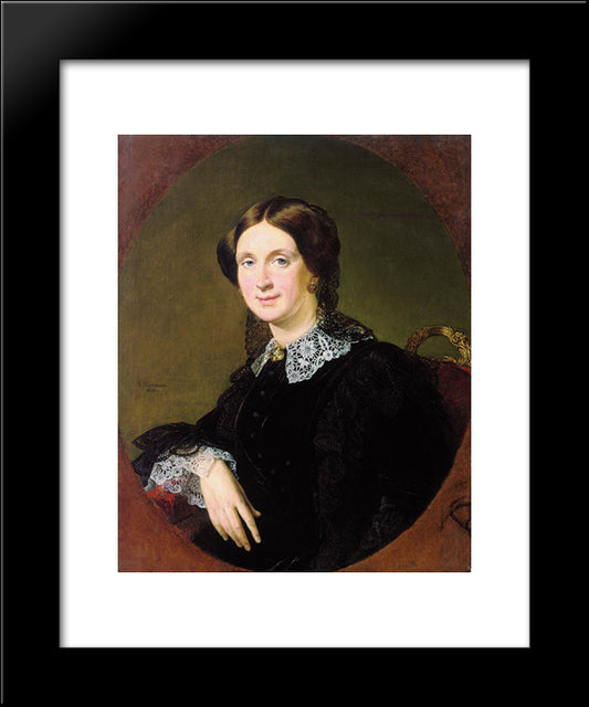 Panina 20x24 Black Modern Wood Framed Art Print Poster by Tropinin, Vasily