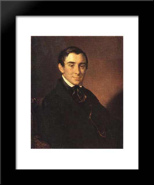 Poles, Alexander A. 20x24 Black Modern Wood Framed Art Print Poster by Tropinin, Vasily