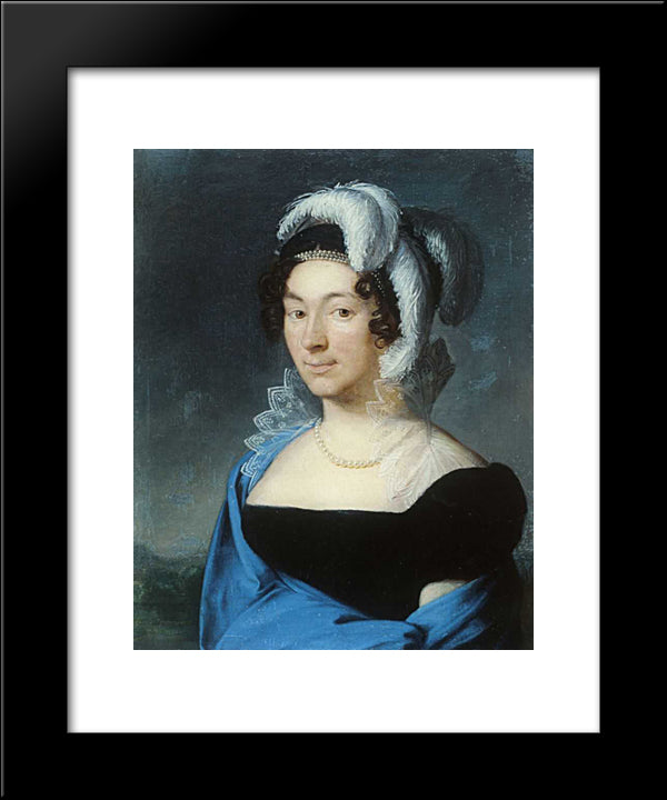 Portrait Botsigetti 20x24 Black Modern Wood Framed Art Print Poster by Tropinin, Vasily