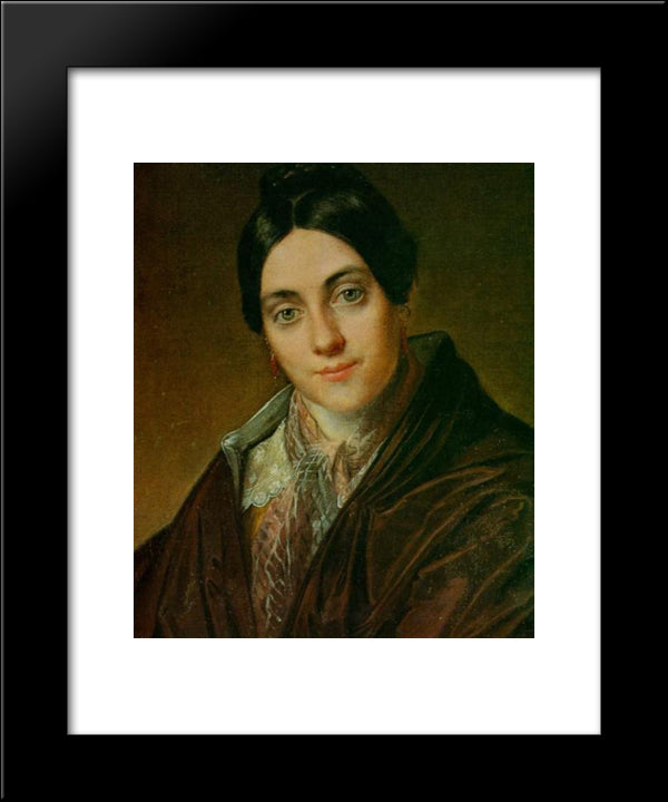 Portrait L.K. Makovsky 20x24 Black Modern Wood Framed Art Print Poster by Tropinin, Vasily