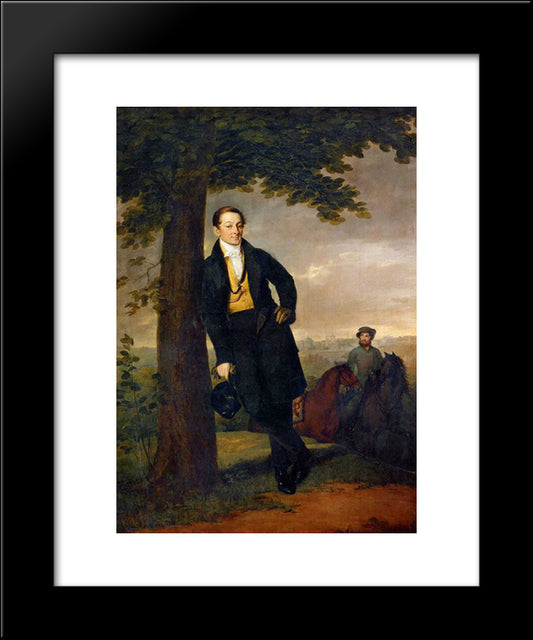 Portrait Of A.I. Baryshnikov 20x24 Black Modern Wood Framed Art Print Poster by Tropinin, Vasily