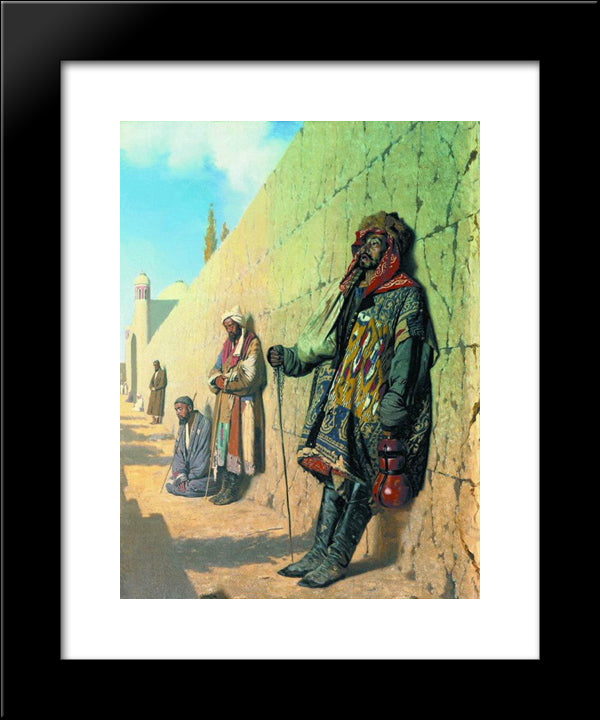 Beggars In Samarkand 20x24 Black Modern Wood Framed Art Print Poster by Vereshchagin, Vasily