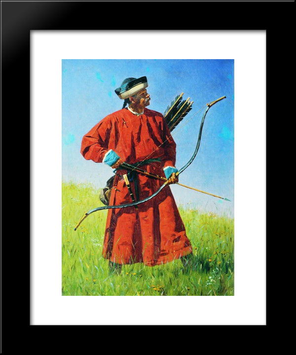 Bukhara Soldiers (Sarbaz) 20x24 Black Modern Wood Framed Art Print Poster by Vereshchagin, Vasily