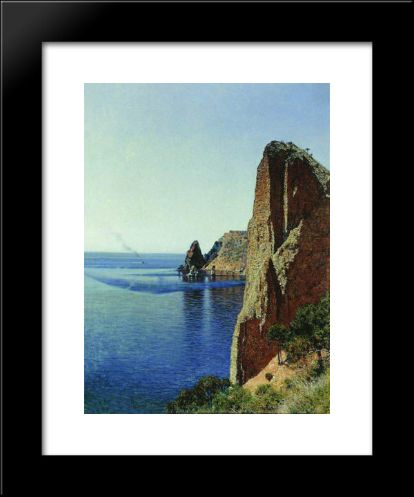 Cape Fiolent Near Sevastopol 20x24 Black Modern Wood Framed Art Print Poster by Vereshchagin, Vasily