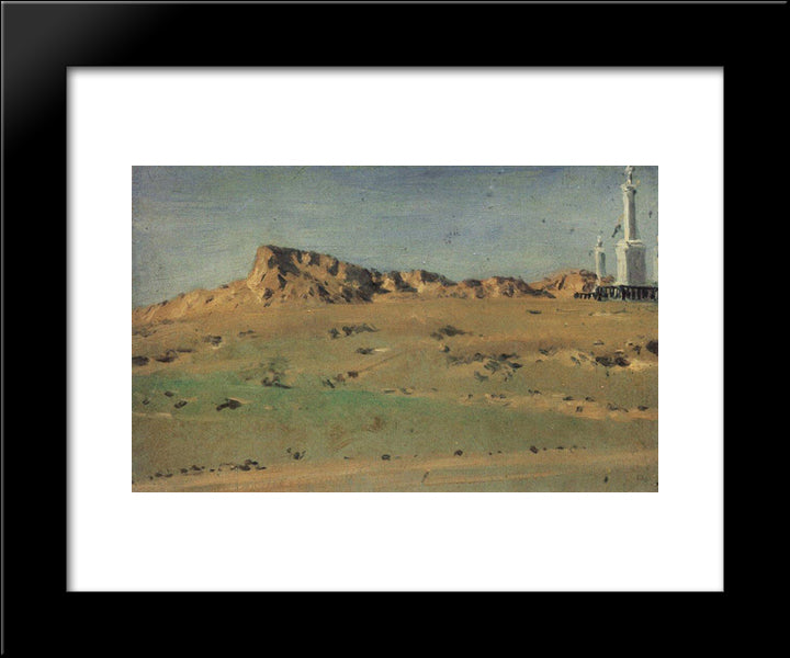 Corner Of The Turkish Redoubt Captured On May 30 But Abandoned On May 31 20x24 Black Modern Wood Framed Art Print Poster by Vereshchagin, Vasily
