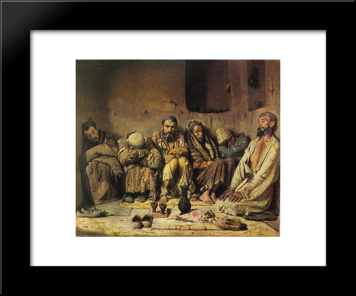 Eaters Of Opium 20x24 Black Modern Wood Framed Art Print Poster by Vereshchagin, Vasily
