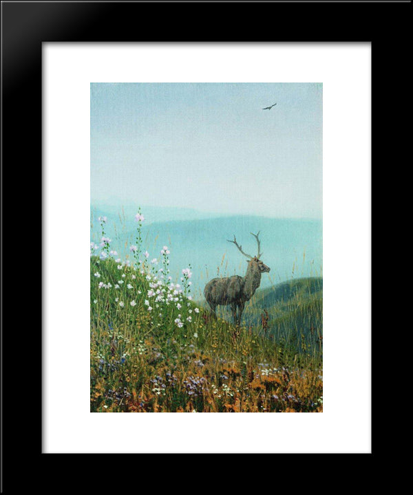 In The Alatau Mountains 20x24 Black Modern Wood Framed Art Print Poster by Vereshchagin, Vasily