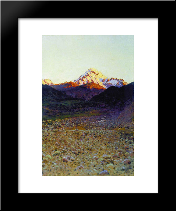 In The Mountains 20x24 Black Modern Wood Framed Art Print Poster by Vereshchagin, Vasily