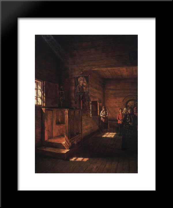 Interior Of The Church Of St. John The Evangelist On The Ishna Near Rostov Yaroslavsky 20x24 Black Modern Wood Framed Art Print Poster by Vereshchagin, Vasily