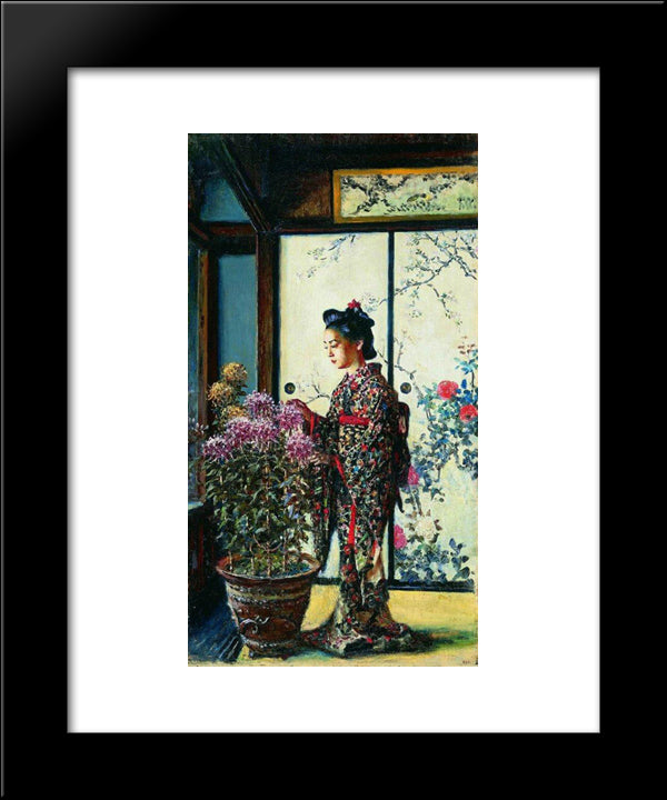 Japanese 20x24 Black Modern Wood Framed Art Print Poster by Vereshchagin, Vasily