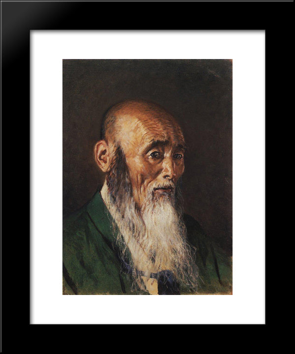 Japanese Priest 20x24 Black Modern Wood Framed Art Print Poster by Vereshchagin, Vasily