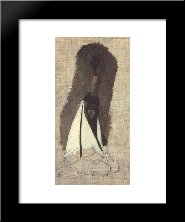 Kazakh Woman 20x24 Black Modern Wood Framed Art Print Poster by Vereshchagin, Vasily