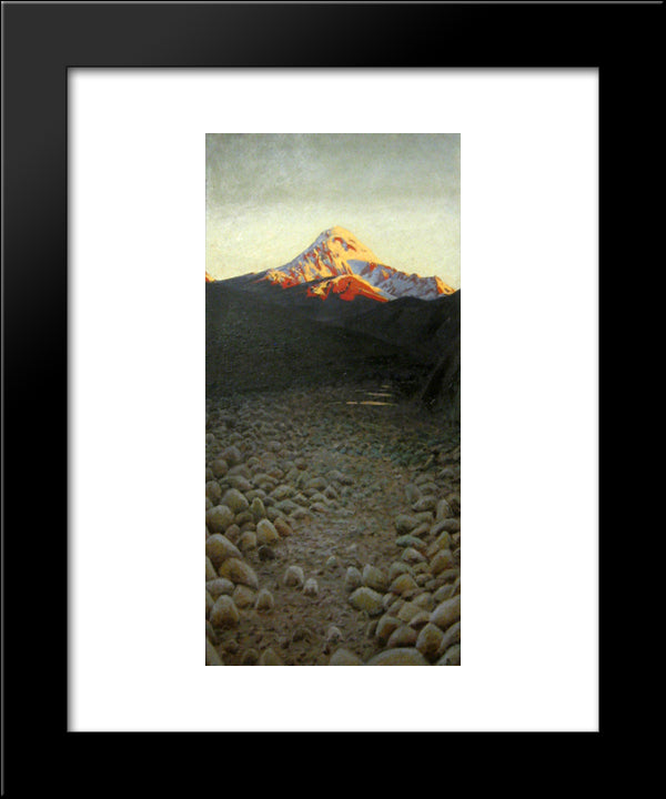 Kazbek 20x24 Black Modern Wood Framed Art Print Poster by Vereshchagin, Vasily