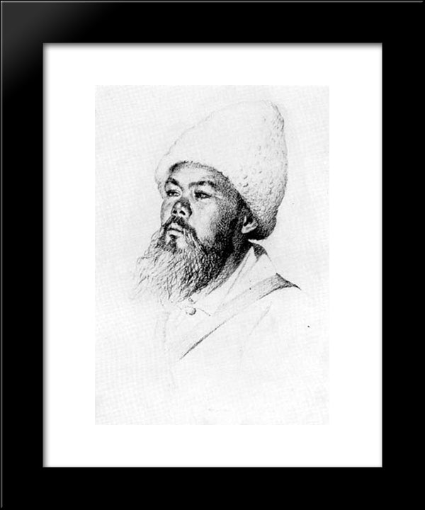 Kokand Soldier 20x24 Black Modern Wood Framed Art Print Poster by Vereshchagin, Vasily
