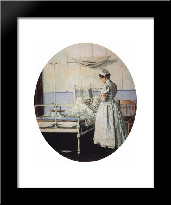 Letter Remained Unfinished 20x24 Black Modern Wood Framed Art Print Poster by Vereshchagin, Vasily
