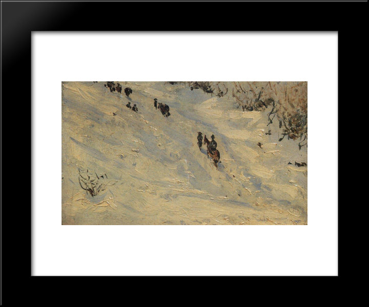 Moving Columns Of M.D. Skobelev Through The Balkans 20x24 Black Modern Wood Framed Art Print Poster by Vereshchagin, Vasily