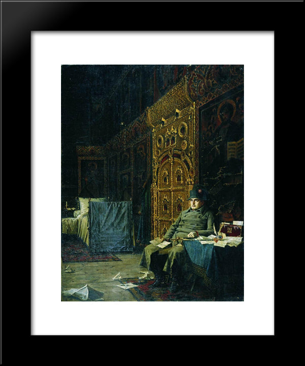 On The Way. Bad News From France 20x24 Black Modern Wood Framed Art Print Poster by Vereshchagin, Vasily