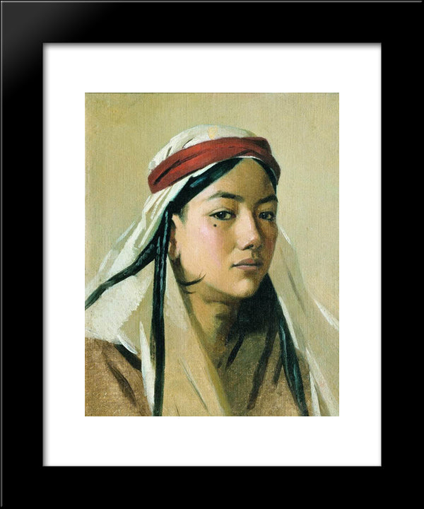 Portrait Of A Bacha 20x24 Black Modern Wood Framed Art Print Poster by Vereshchagin, Vasily