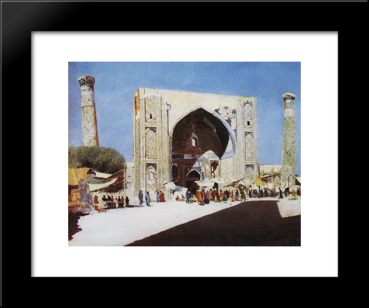 Samarkand 20x24 Black Modern Wood Framed Art Print Poster by Vereshchagin, Vasily