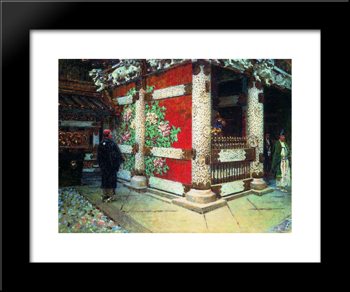Sinto Temple In Nikko 20x24 Black Modern Wood Framed Art Print Poster by Vereshchagin, Vasily