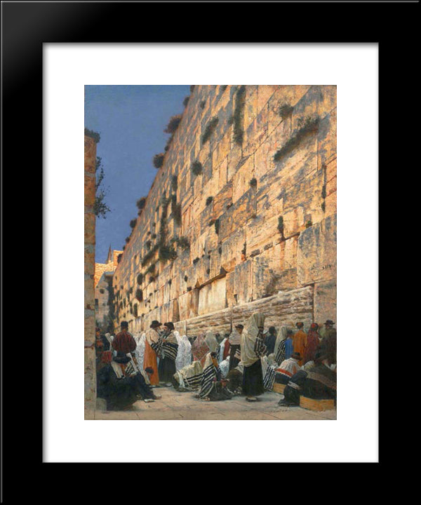 Solomon'S Wall 20x24 Black Modern Wood Framed Art Print Poster by Vereshchagin, Vasily