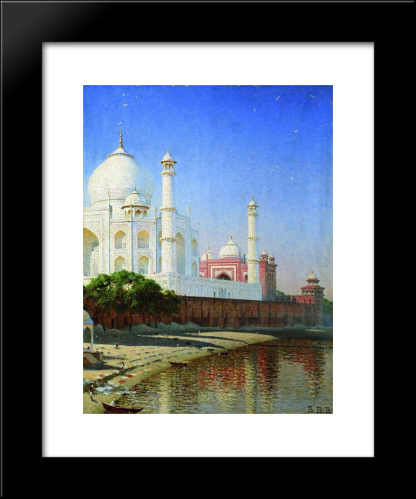 Taj Mahal Mausoleum 20x24 Black Modern Wood Framed Art Print Poster by Vereshchagin, Vasily