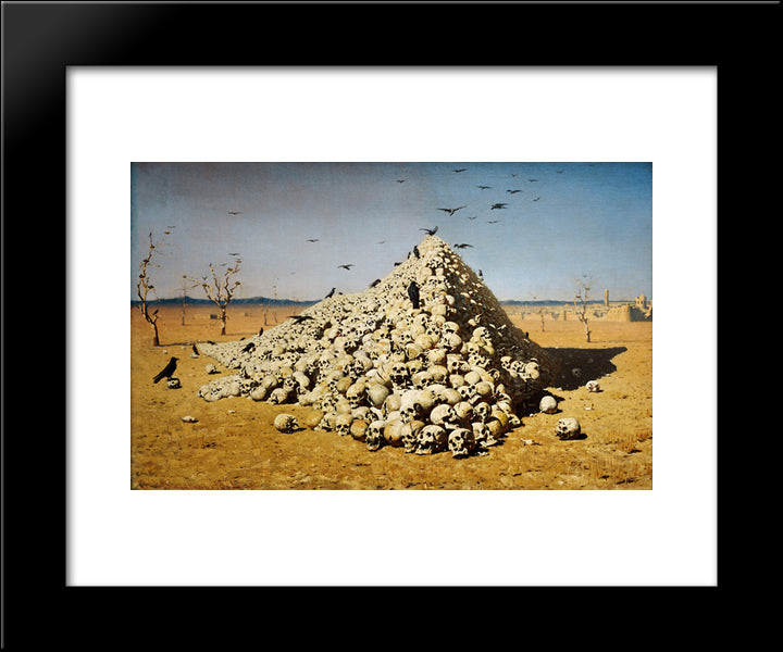The Apotheosis Of War 20x24 Black Modern Wood Framed Art Print Poster by Vereshchagin, Vasily
