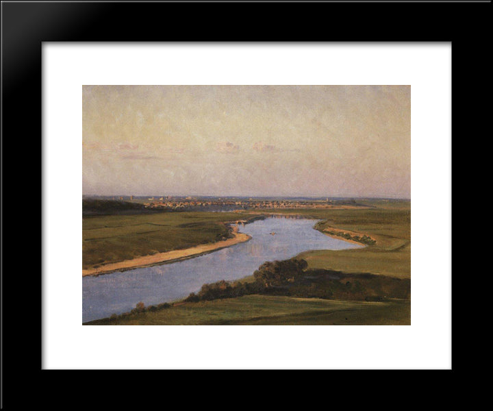 The Northern Dvina 20x24 Black Modern Wood Framed Art Print Poster by Vereshchagin, Vasily