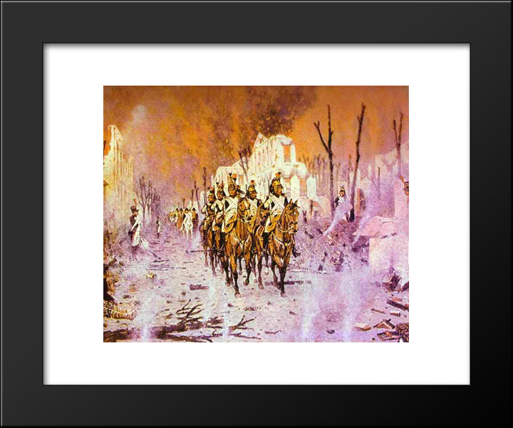 The Return From The Petroff Palace 20x24 Black Modern Wood Framed Art Print Poster by Vereshchagin, Vasily
