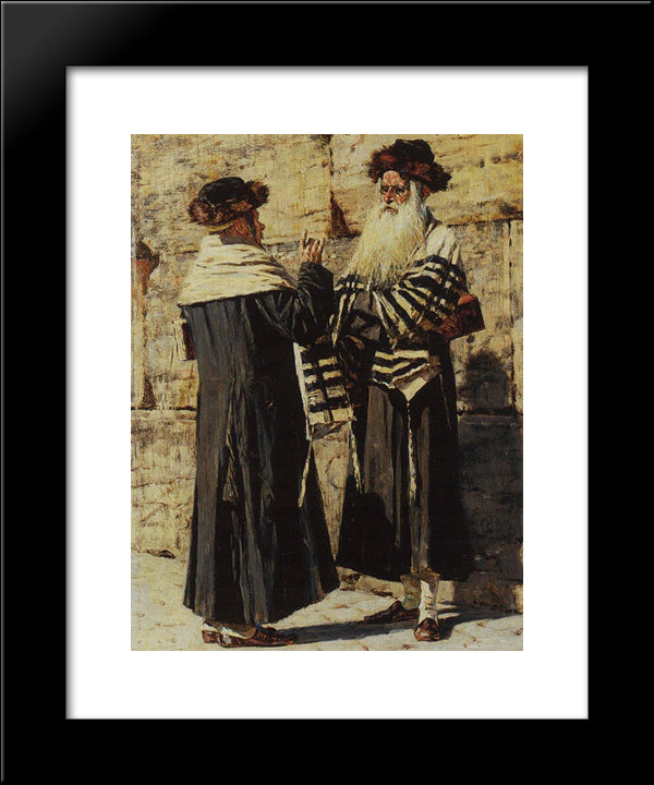 Two Jews 20x24 Black Modern Wood Framed Art Print Poster by Vereshchagin, Vasily