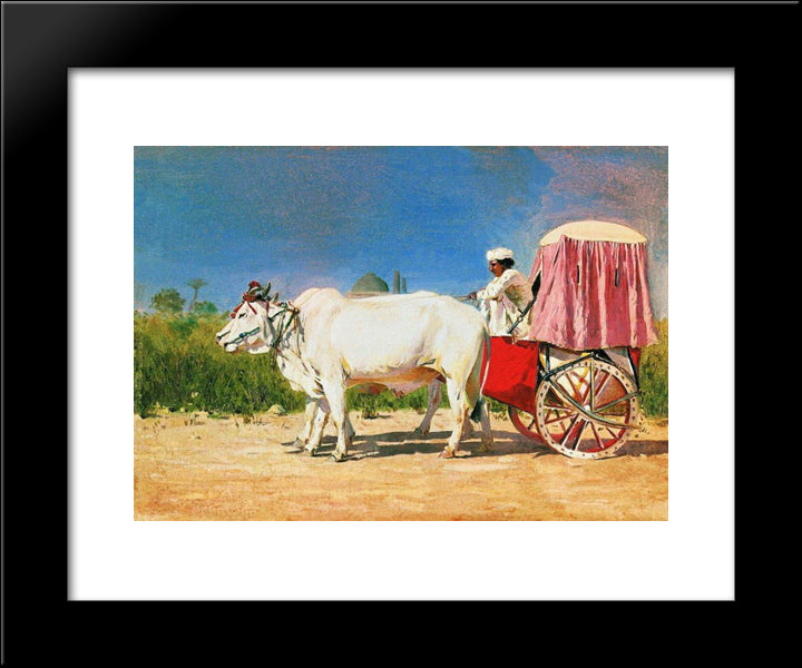 Vehicle In Delhi 20x24 Black Modern Wood Framed Art Print Poster by Vereshchagin, Vasily