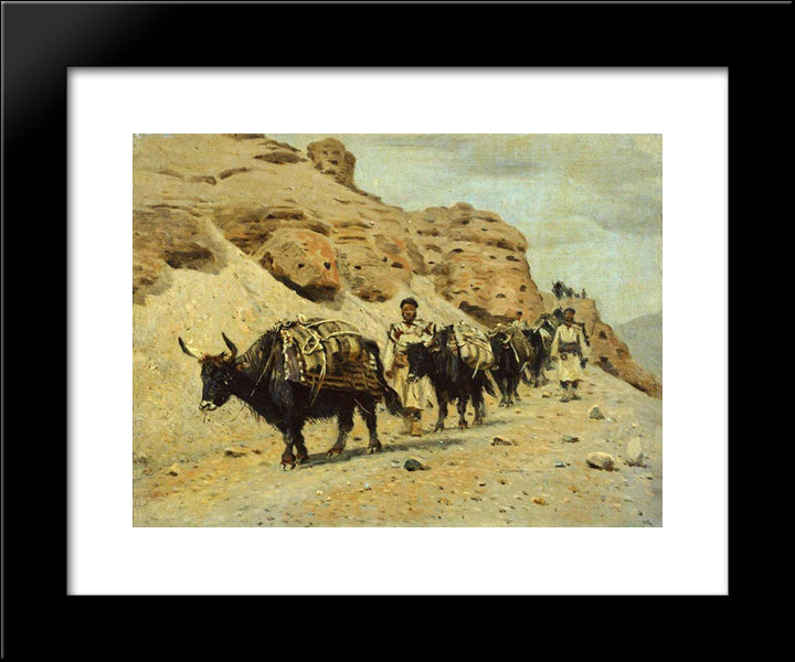 Yaqui 20x24 Black Modern Wood Framed Art Print Poster by Vereshchagin, Vasily