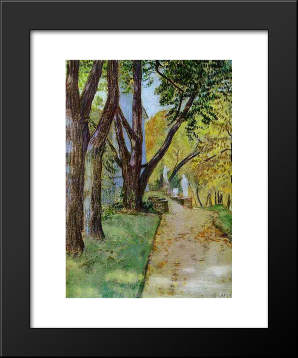 A Walk In The Park 20x24 Black Modern Wood Framed Art Print Poster by Borisov Musatov, Victor