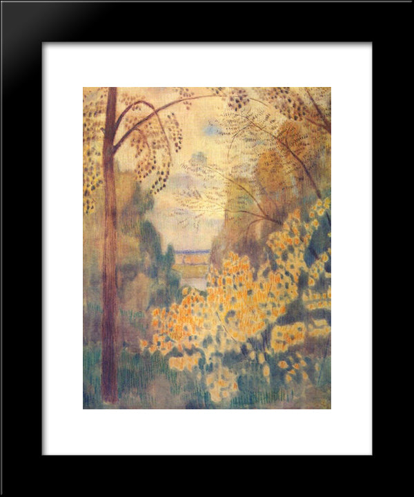 Hazel Bush 20x24 Black Modern Wood Framed Art Print Poster by Borisov Musatov, Victor