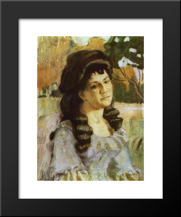 Portrait Of A Lady 20x24 Black Modern Wood Framed Art Print Poster by Borisov Musatov, Victor
