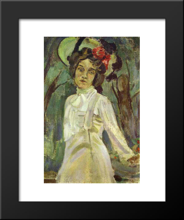 Portrait Of Nadezhda Staniukovich 20x24 Black Modern Wood Framed Art Print Poster by Borisov Musatov, Victor