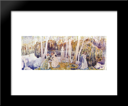 Spring Tale (Sketch For A Panel) 20x24 Black Modern Wood Framed Art Print Poster by Borisov Musatov, Victor