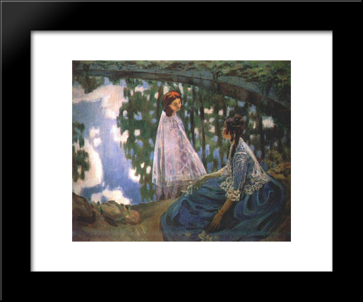 The Pool 20x24 Black Modern Wood Framed Art Print Poster by Borisov Musatov, Victor