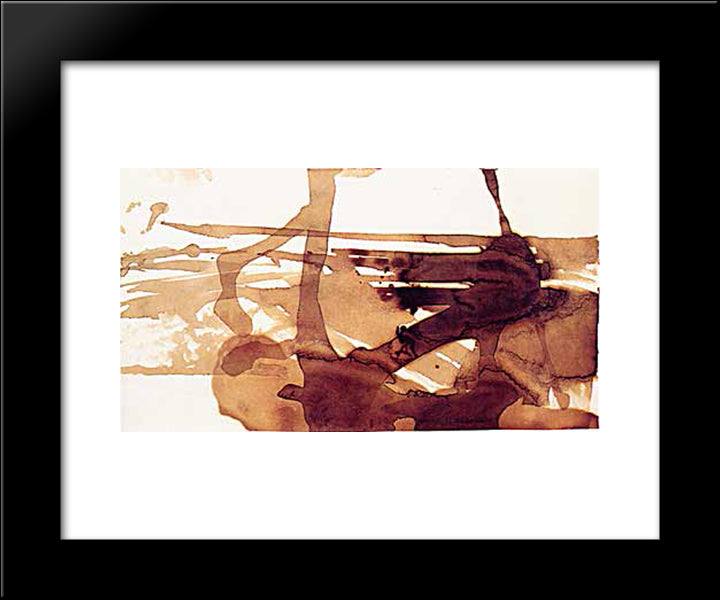 Abstract Composition 20x24 Black Modern Wood Framed Art Print Poster by Hugo, Victor