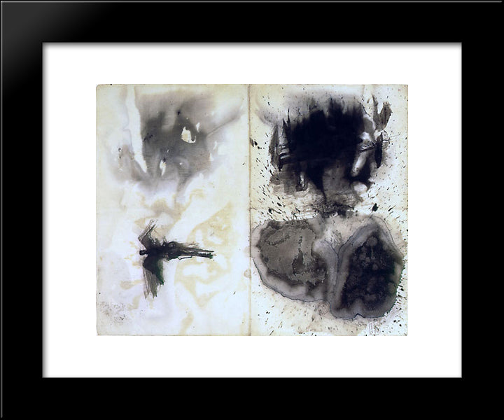 Composition With Taches 20x24 Black Modern Wood Framed Art Print Poster by Hugo, Victor